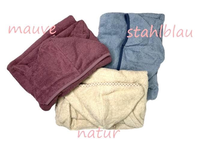 Personalisierter Badeponcho mit Blumenring und Ihrem Wunschnamen Gesamtmaß des Ponchos 75 x 120 cm Baby Geburt Geschenk Taufe