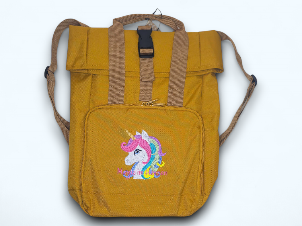 Rucksack "Einhorn" Personalisierter Name, Farbe wählbar